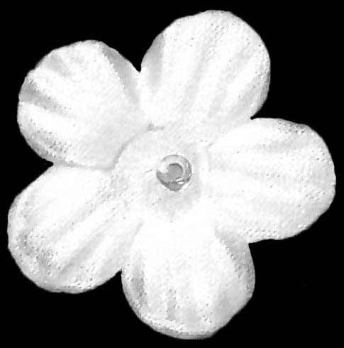 SATIN FLOWERS - WHITE